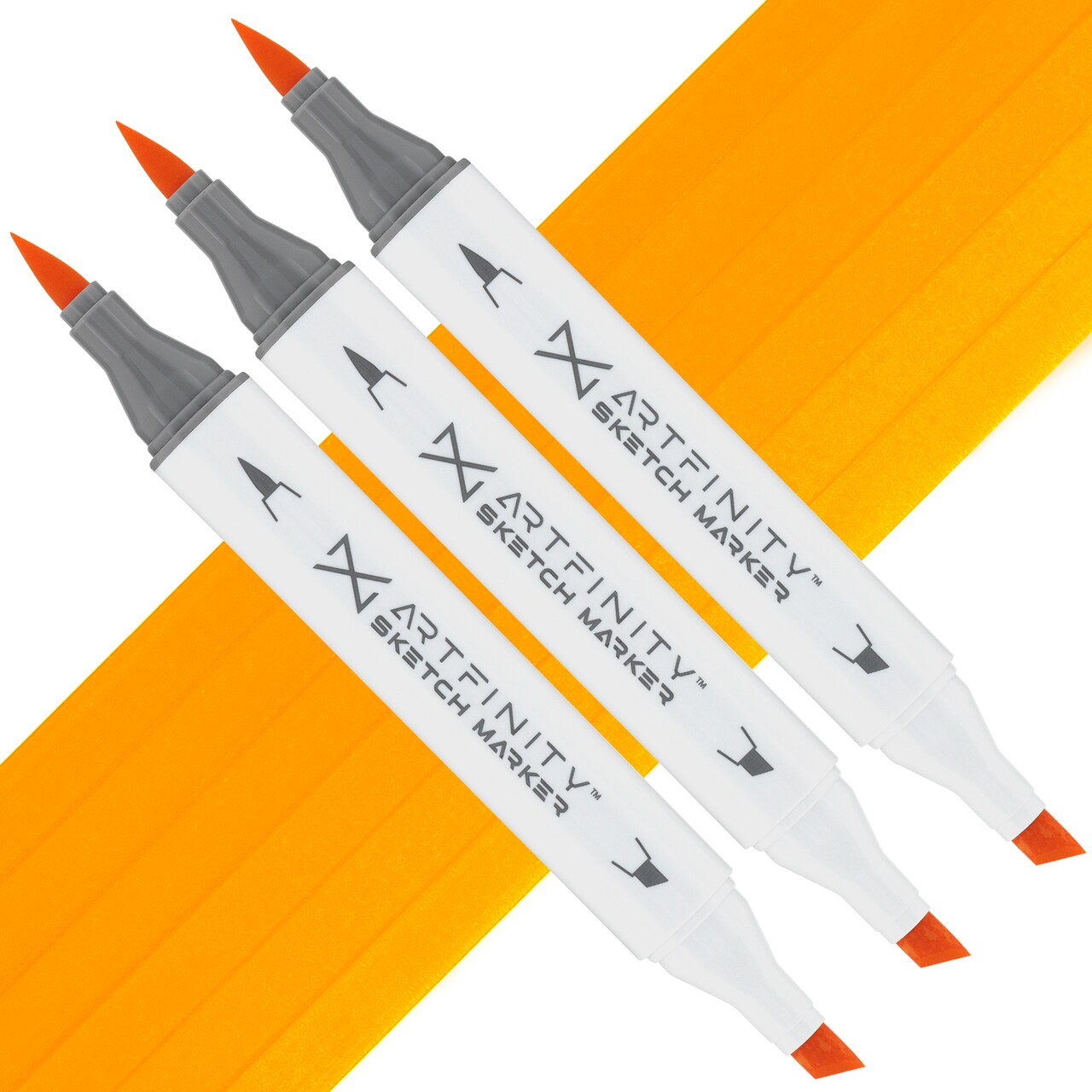 Artfinity Sketch Marker Sets - Set of 3 - Sunburst YR05-3, Vibrant, Professional, Dye-Based Alcohol Markers for Artists, Drawing, Travel, & More
